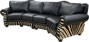 Zebra Night Curved Sectional Sofa