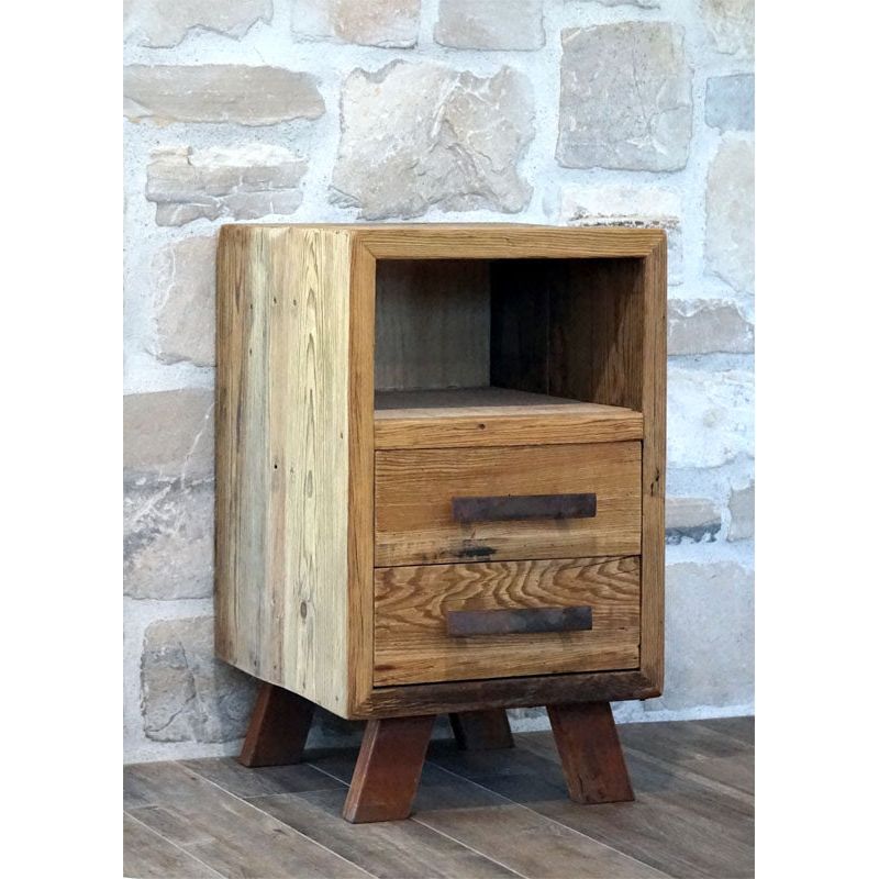 Natural Wood Side Table