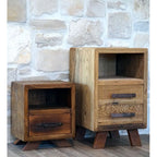 Natural Wood Bedside Table