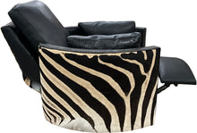 Load image into Gallery viewer, Zebra Swivel Recliner