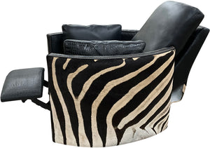 Zebra Swivel Recliner