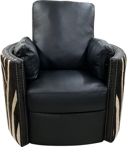 Zebra Swivel Recliner