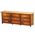9-Drawer Low Boy Copper Dresser