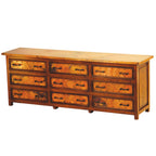 9-Drawer Low Boy Copper Dresser