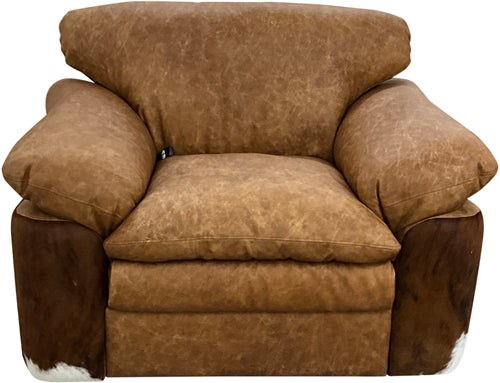 Big Boy Western Cowhide Oversized Leather Recliner