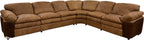 Big Boy Oversized Western Leather Cowhide Double Recliner Sectional Sofa