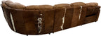 Big Boy Oversized Western Leather Cowhide Double Recliner Sectional Sofa