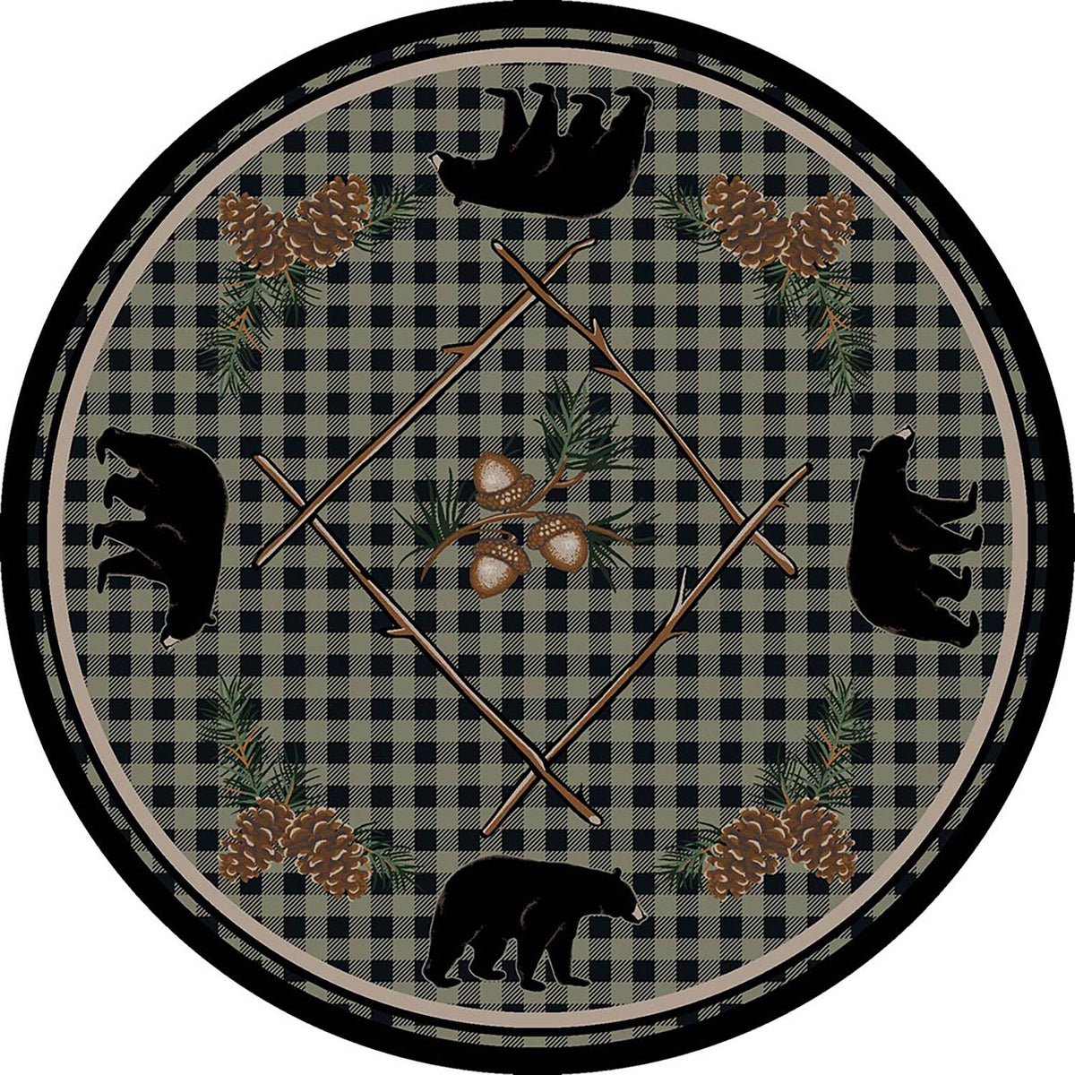 Image of an area rug, Deep Woods - Green