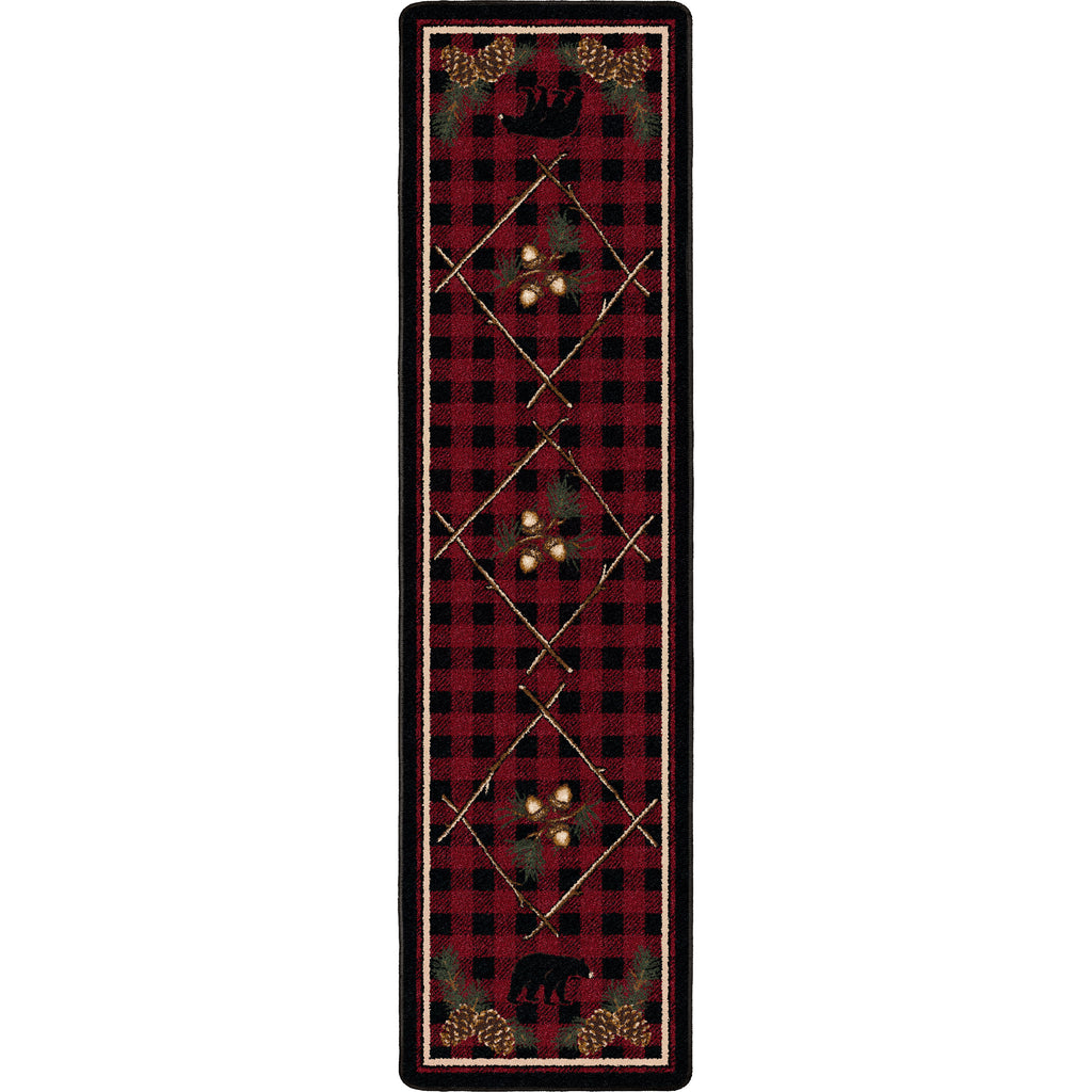 Image of an area rug, Deep Woods - Red