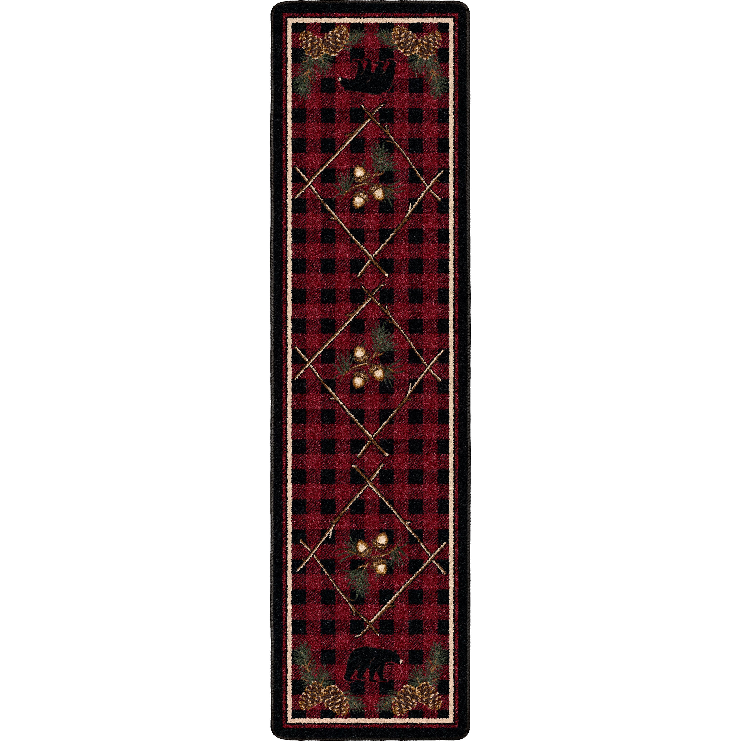 Image of an area rug, Deep Woods - Red