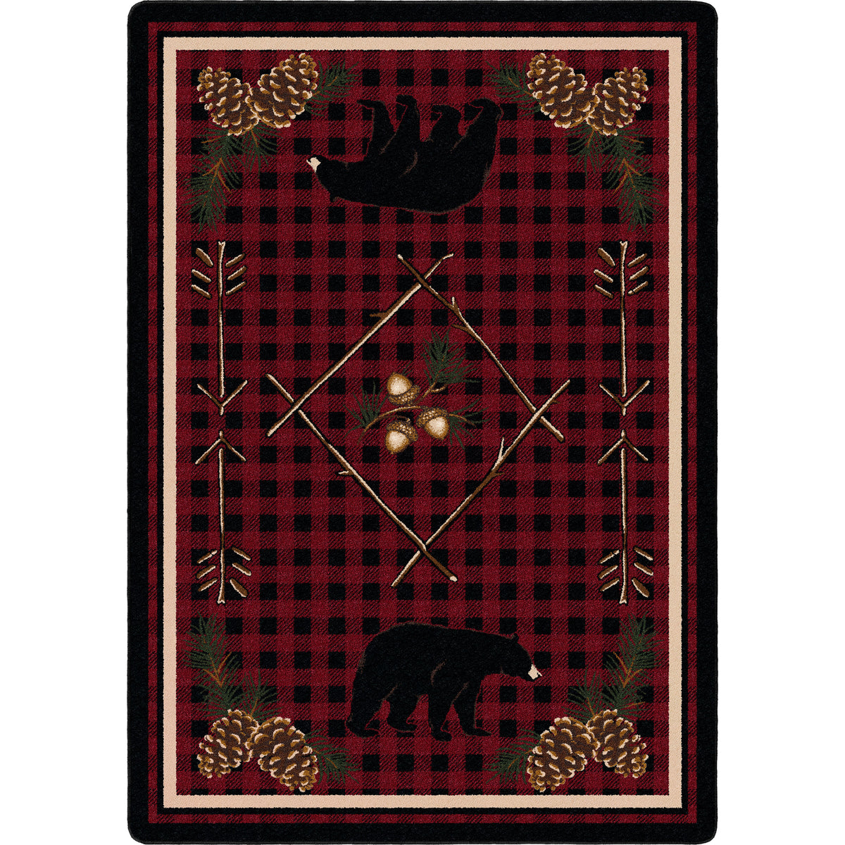 Image of an area rug, Deep Woods - Red