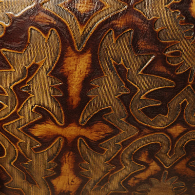 Embossed leather swatch