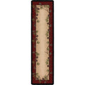 Image of an area rug, Delicate Pines - Red Plaid