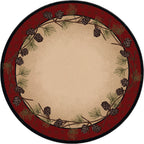 Image of an area rug, Delicate Pines - Red Plaid