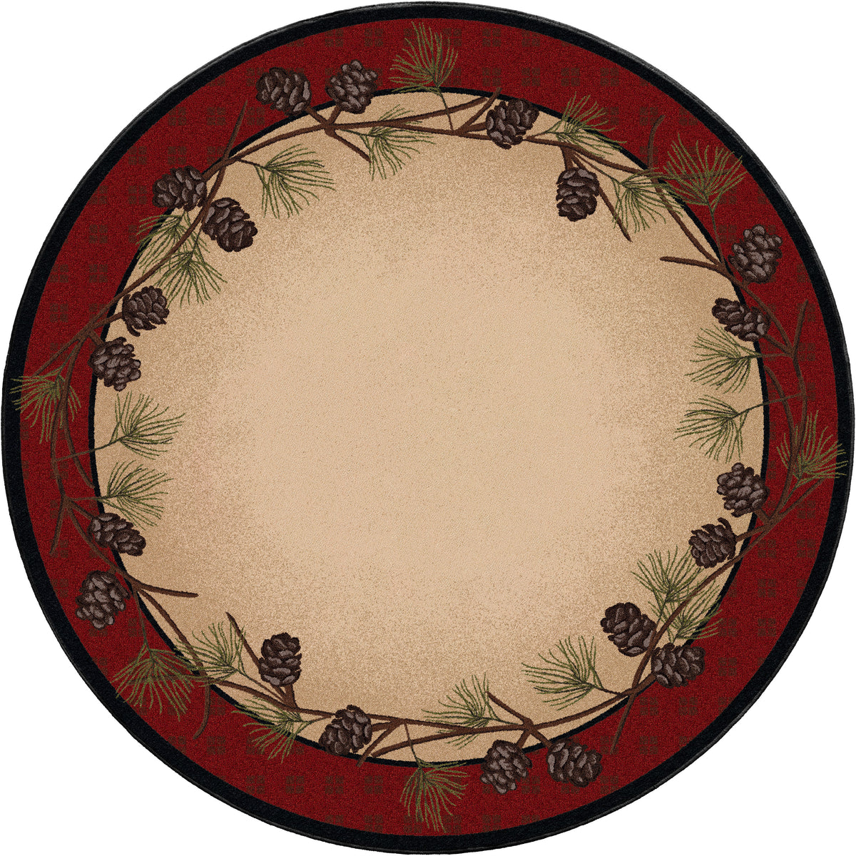 Image of an area rug, Delicate Pines - Red Plaid