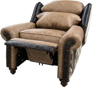 Celine Camel Oversized Wingback Recliner