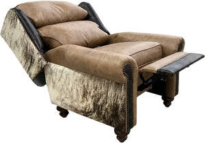 Celine Camel Oversized Wingback Recliner