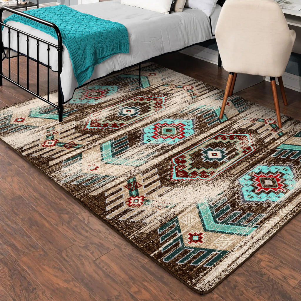 Image of an area rug, Carlsbad Distressed - Turquoise