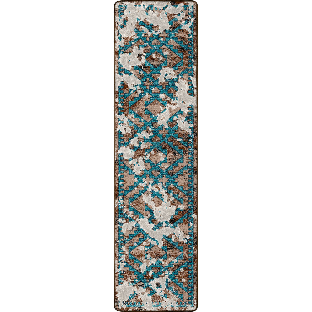 Image of an area rug, Distressed Fresco - Turquoise