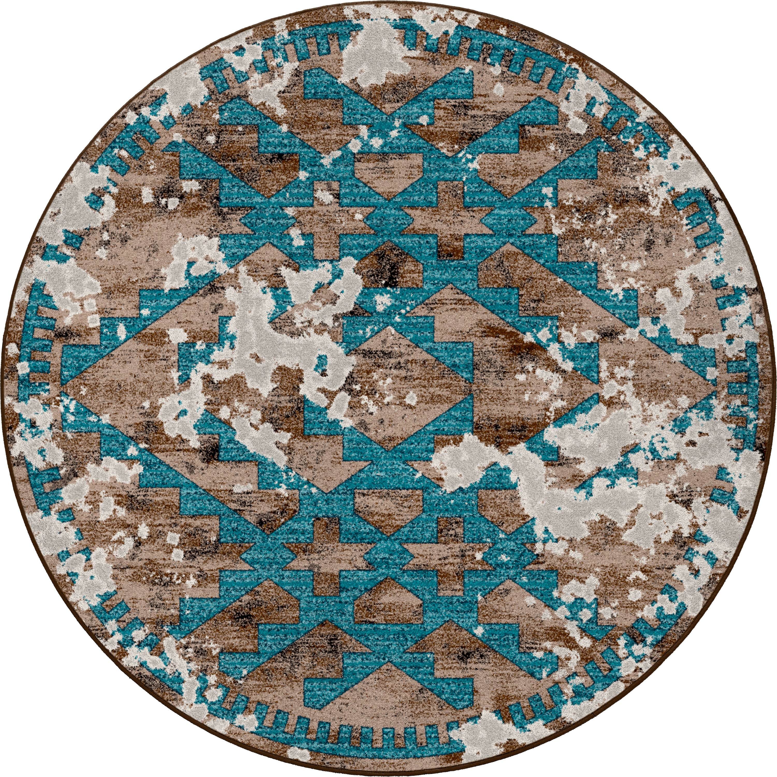Image of an area rug, Distressed Fresco - Turquoise