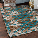 Image of an area rug, Distressed Fresco - Turquoise