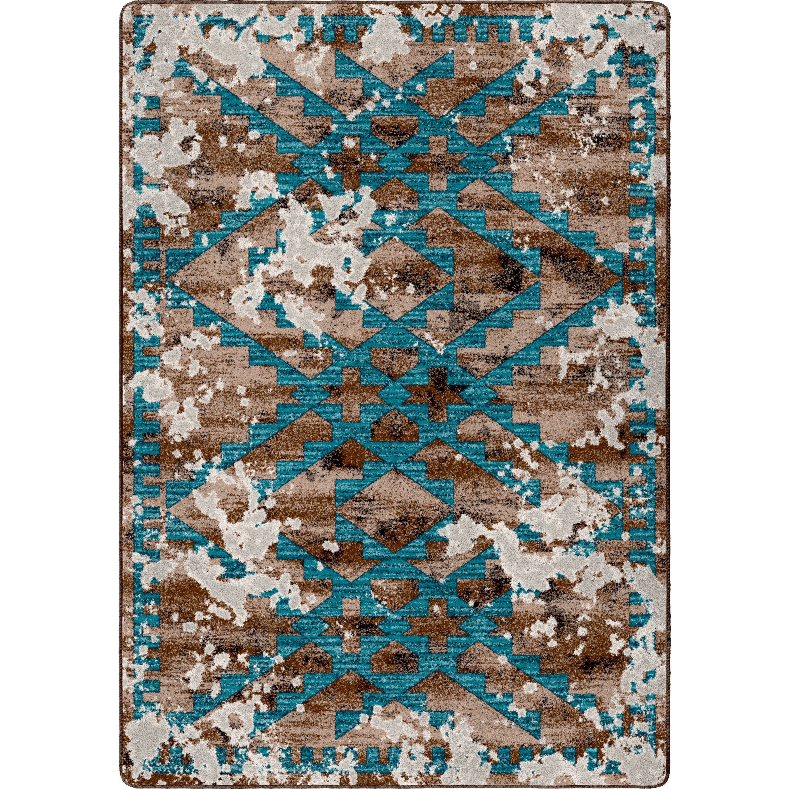 Image of an area rug, Distressed Fresco - Turquoise