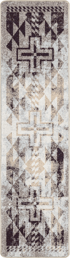 Image of an area rug, Distressed Rustic Cross - Sandstone
