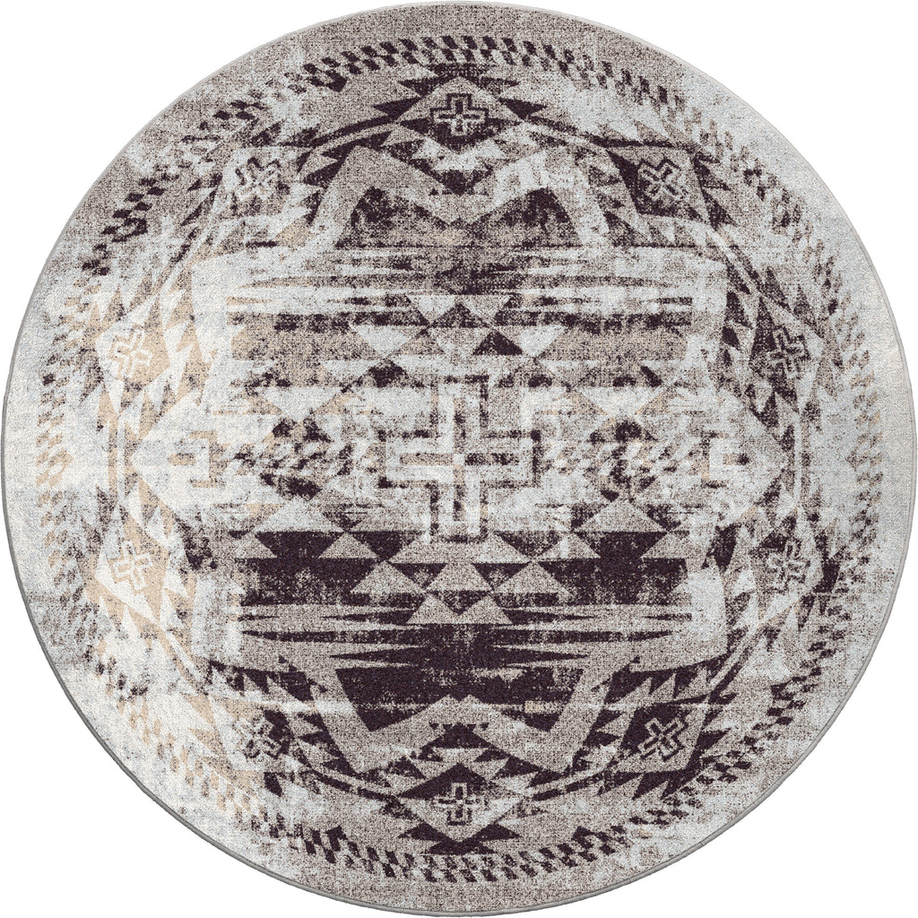 Image of an area rug, Distressed Rustic Cross - Sandstone