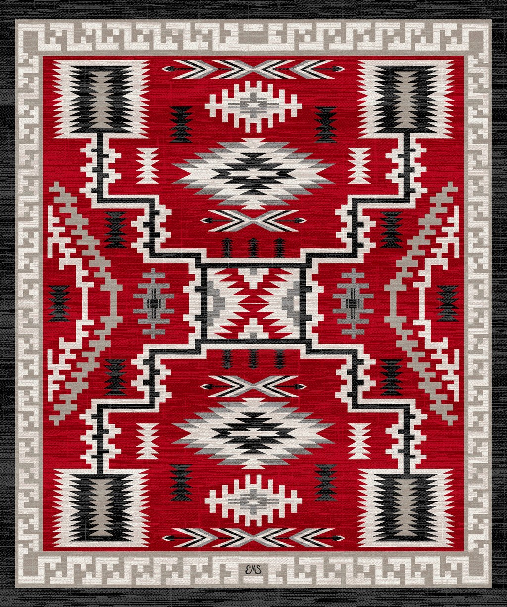 Image of an area rug, Dream Receiver - Red