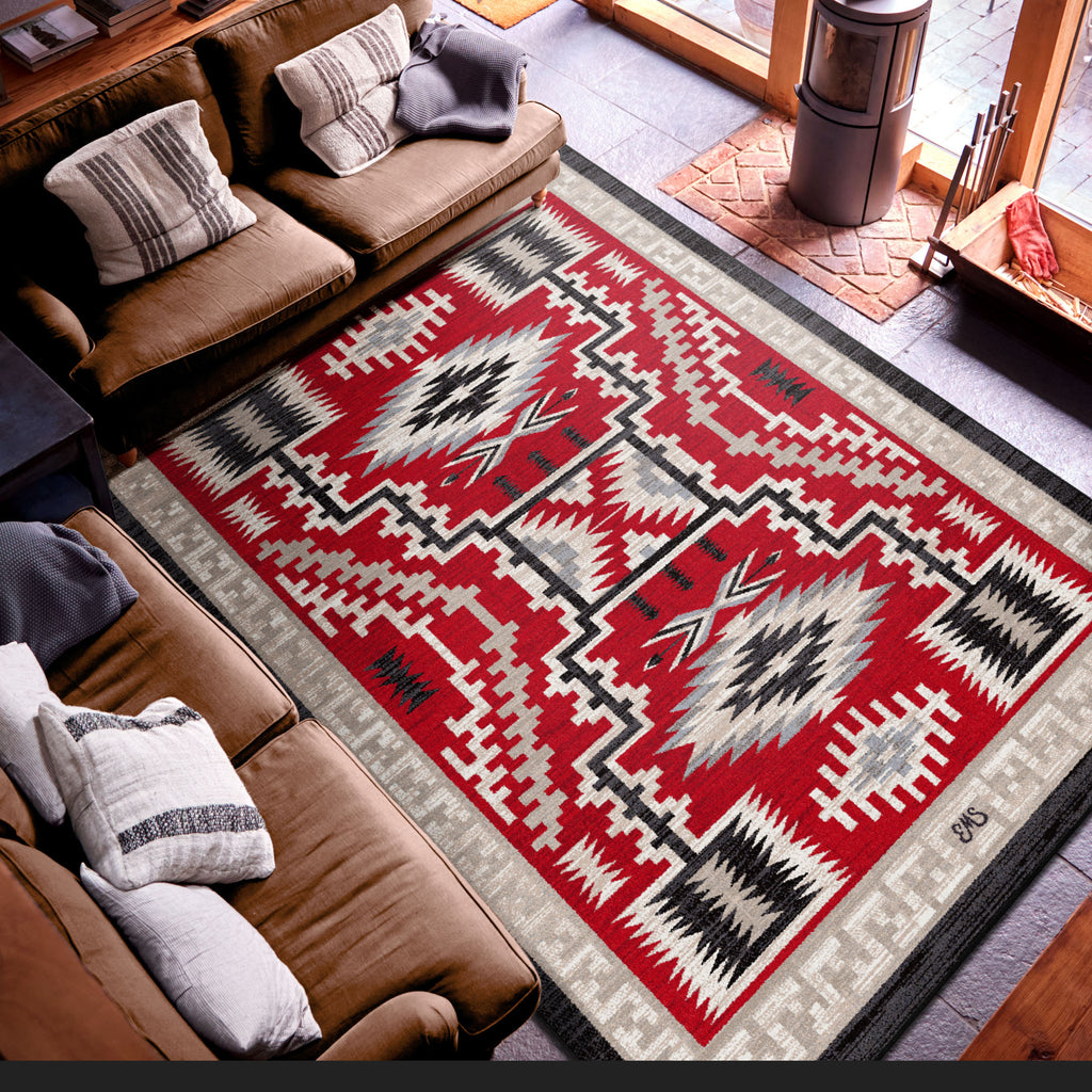 Image of an area rug, Dream Receiver - Red
