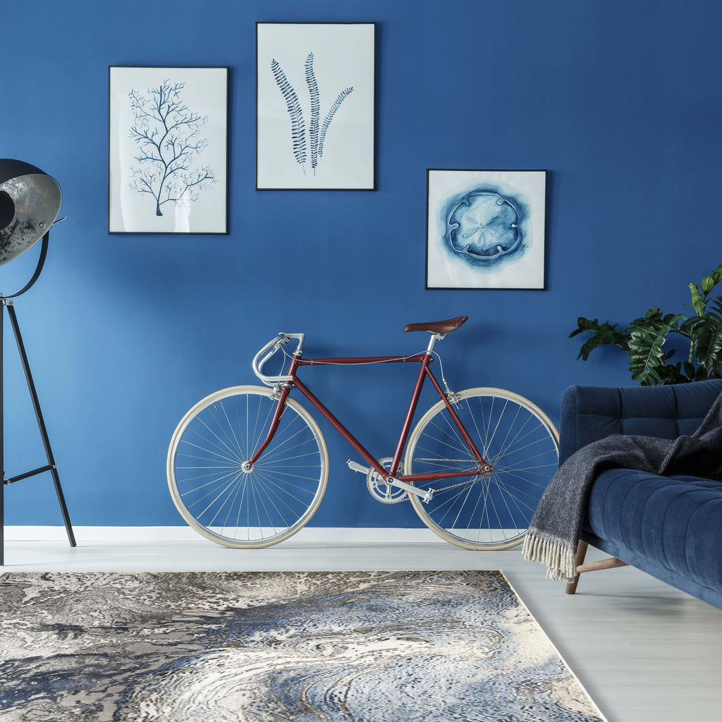 Everest Splash Blue Area Rug