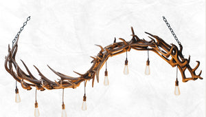 The Wave - 8 Linear Elk Antler Chandelier