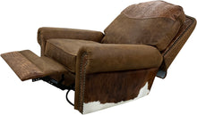 Load image into Gallery viewer, Sierra Cognac Cowhide King Swivel Glider Recliner