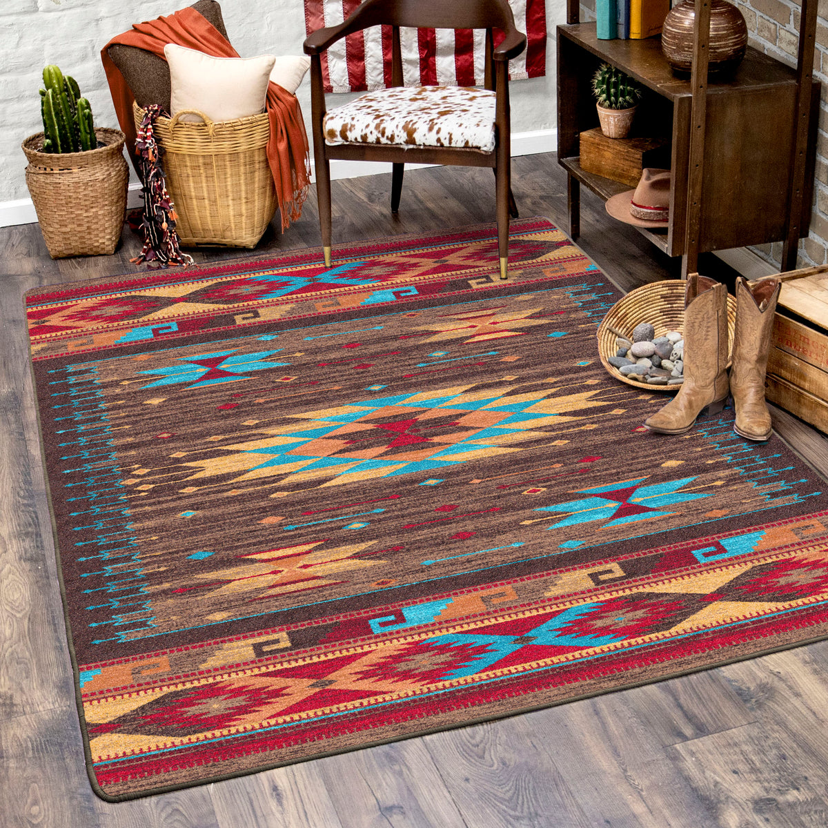 Image of an area rug, Espuela - Turquoise
