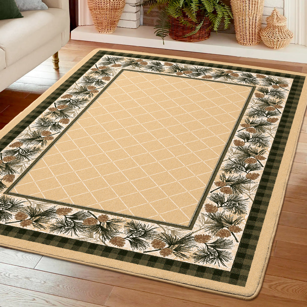 Image of an area rug, Evergreen - Light Maize