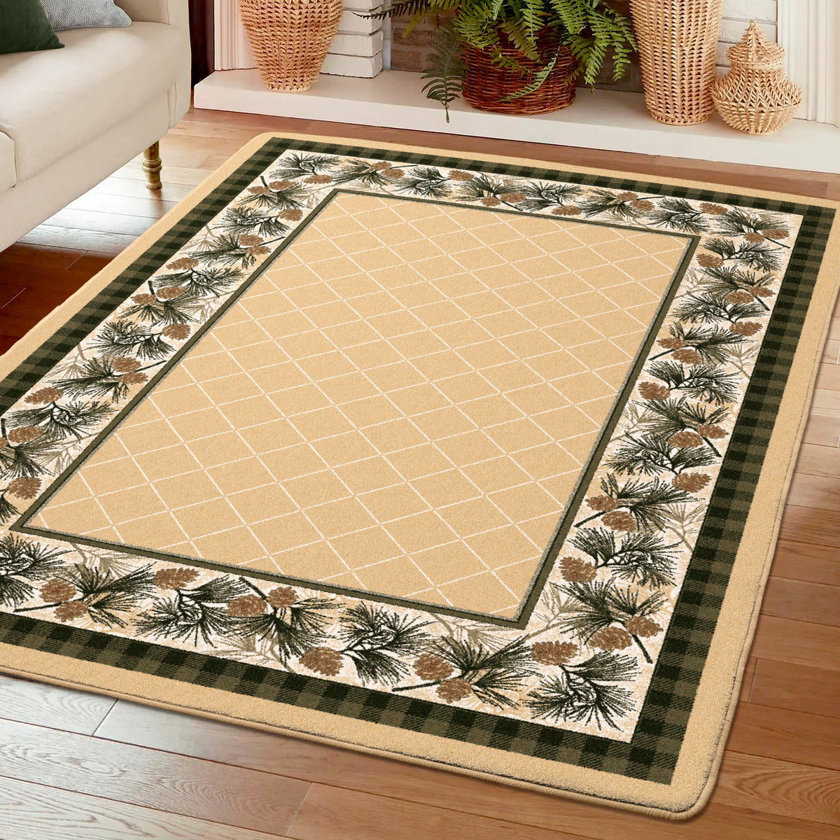 Image of an area rug, Evergreen - Light Maize