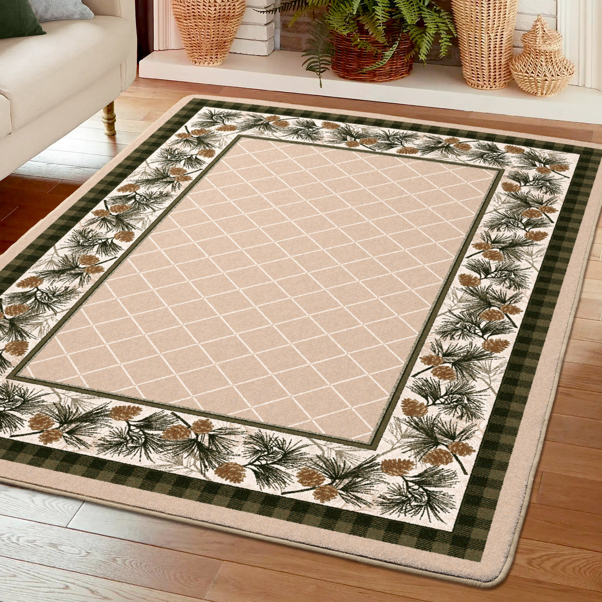 Image of an area rug, Evergreen - Lt. Sandstone