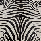 Stenciled Zebra Print Cowhide swatch
