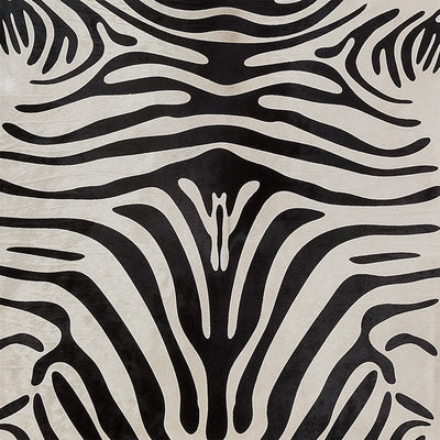 Stenciled Zebra Print Cowhide swatch