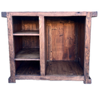 rustic old world reclaimed wood and metal cantina bar