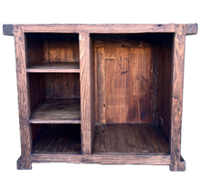 Load image into Gallery viewer, rustic old world reclaimed wood and metal cantina bar