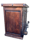 rustic old world reclaimed wood and metal cantina bar