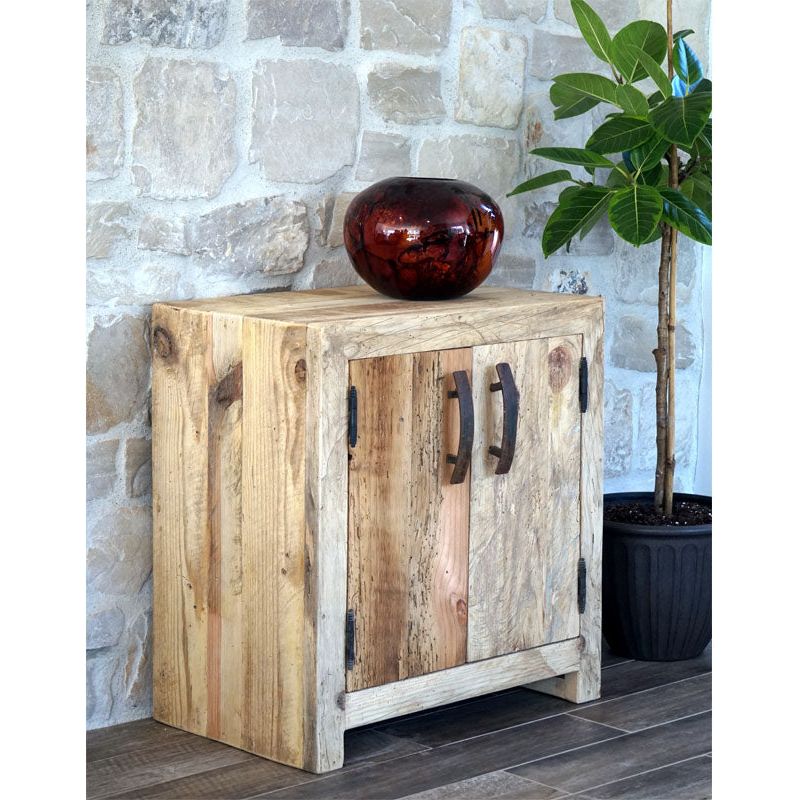 Reclaimed Wood Natural Finish Cabinet