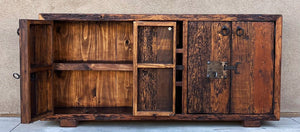 old world rustic credenza reclaimed Wooden sideboard with rustic design 