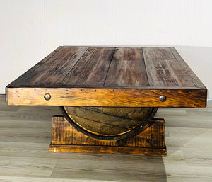 Tequila Barrel Base Coffee/Center Table