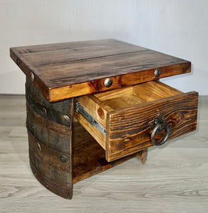 Tequila Barrel Base Accent/Side Table