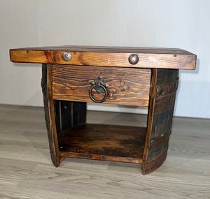 Tequila Barrel Base Accent/Side Table