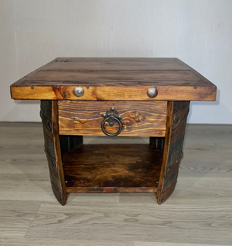 Tequila Barrel Base Accent/Side Table