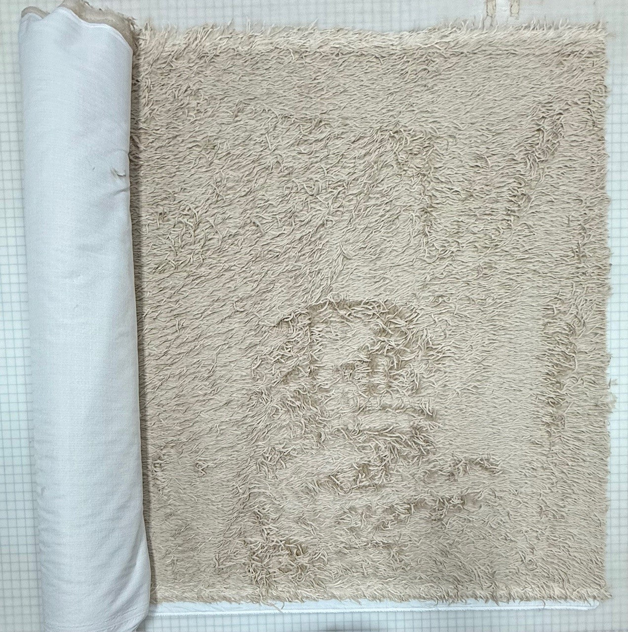 Emu Eggshell Faux Fur Fabric