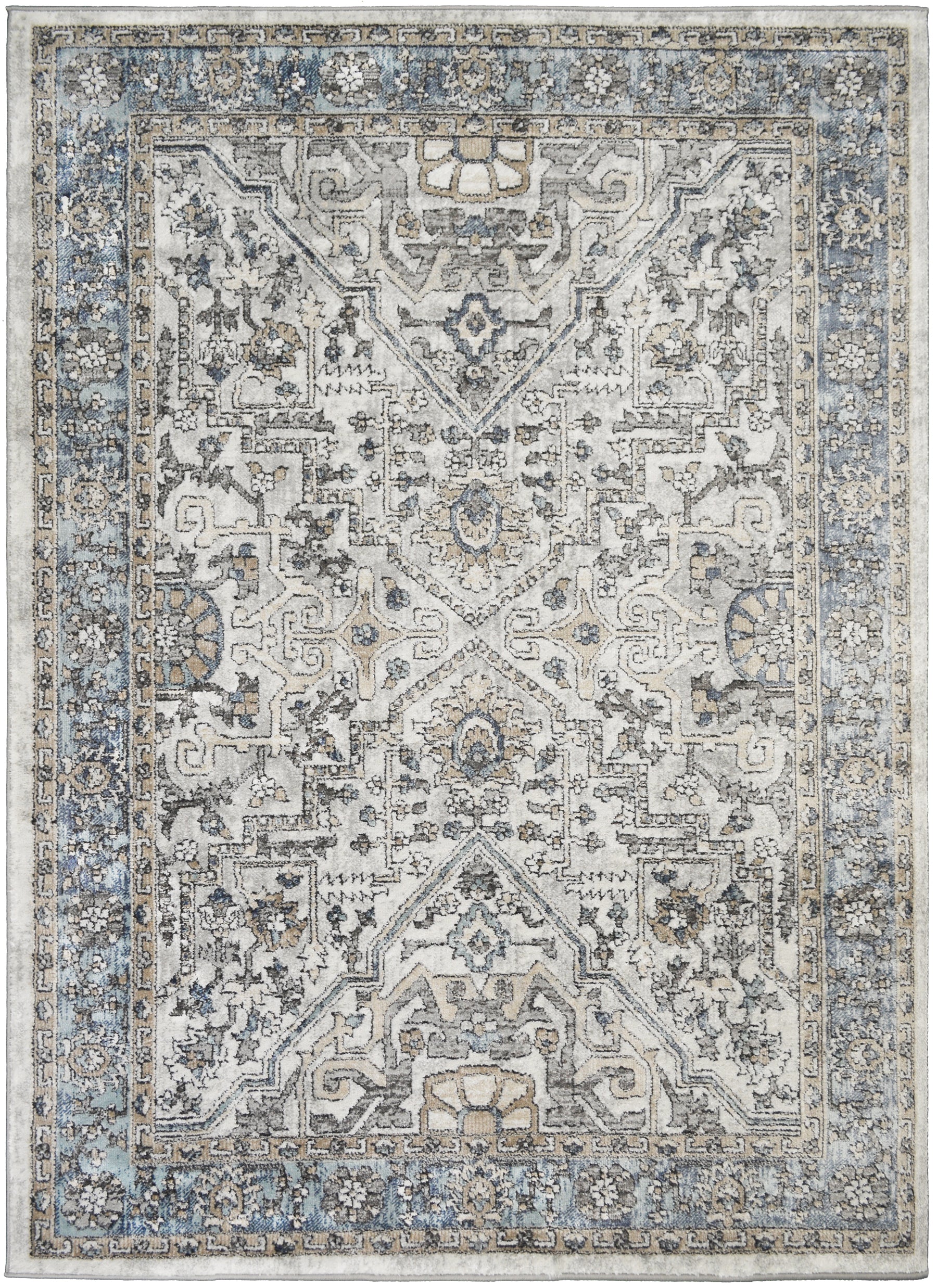 Firenze Noble Ivory/Blue Area Rug